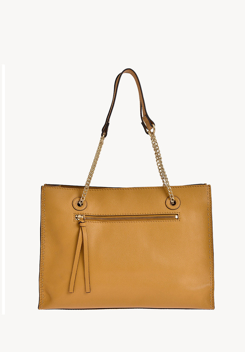 JOHANNA - Sac en cuir grainé avec chaînes