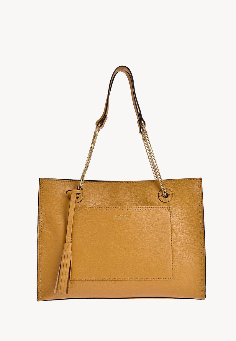 JOHANNA - Sac en cuir grainé avec chaînes