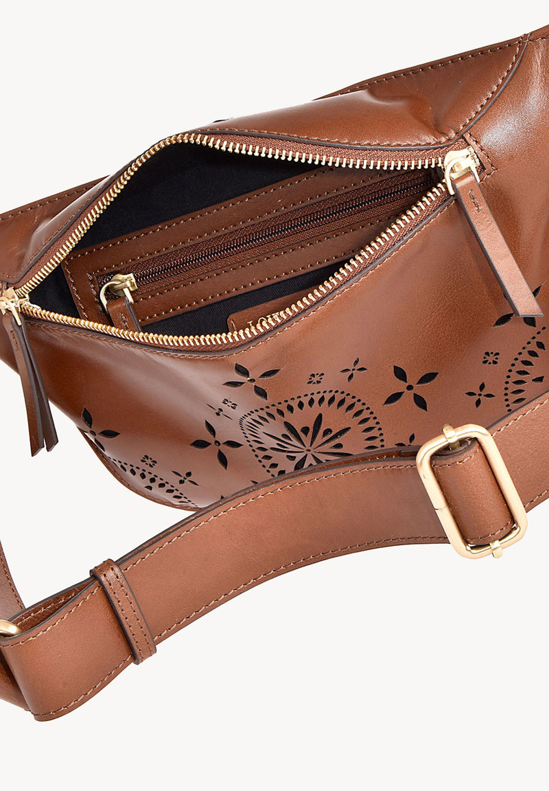 DUNE - Sac banane en cuir perforé