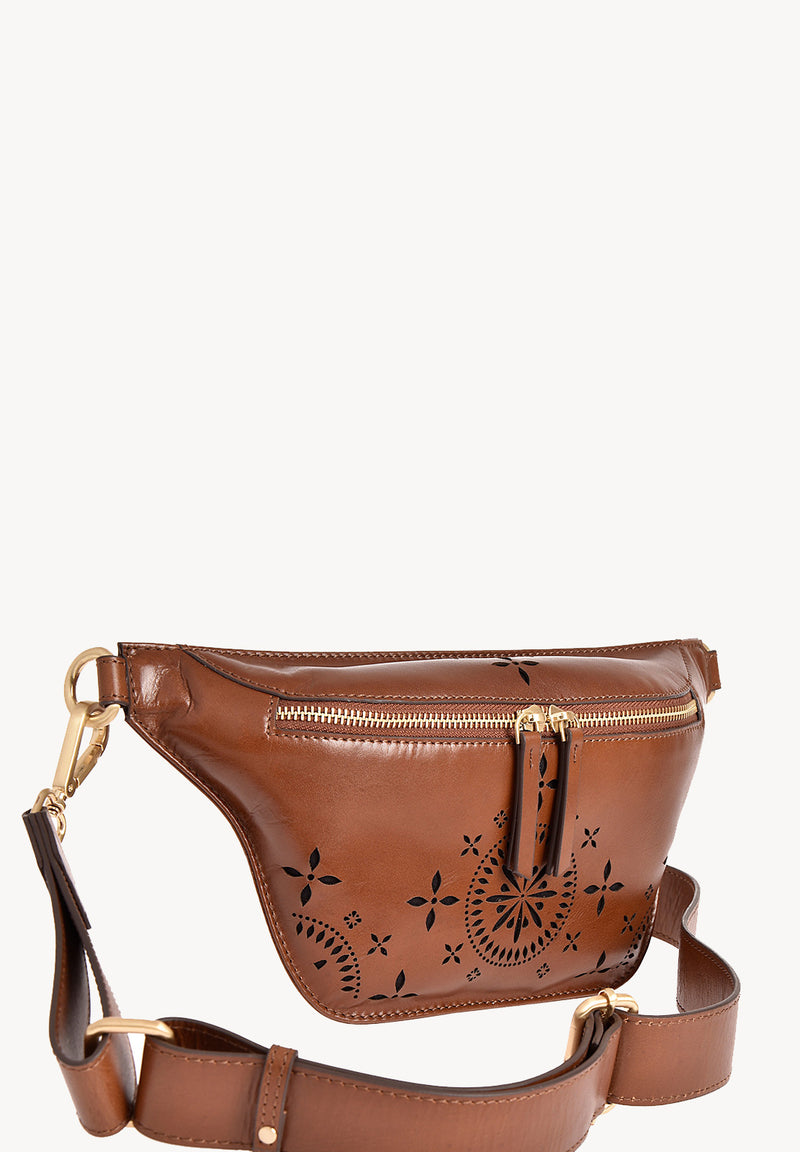 DUNE - Sac banane en cuir perforé