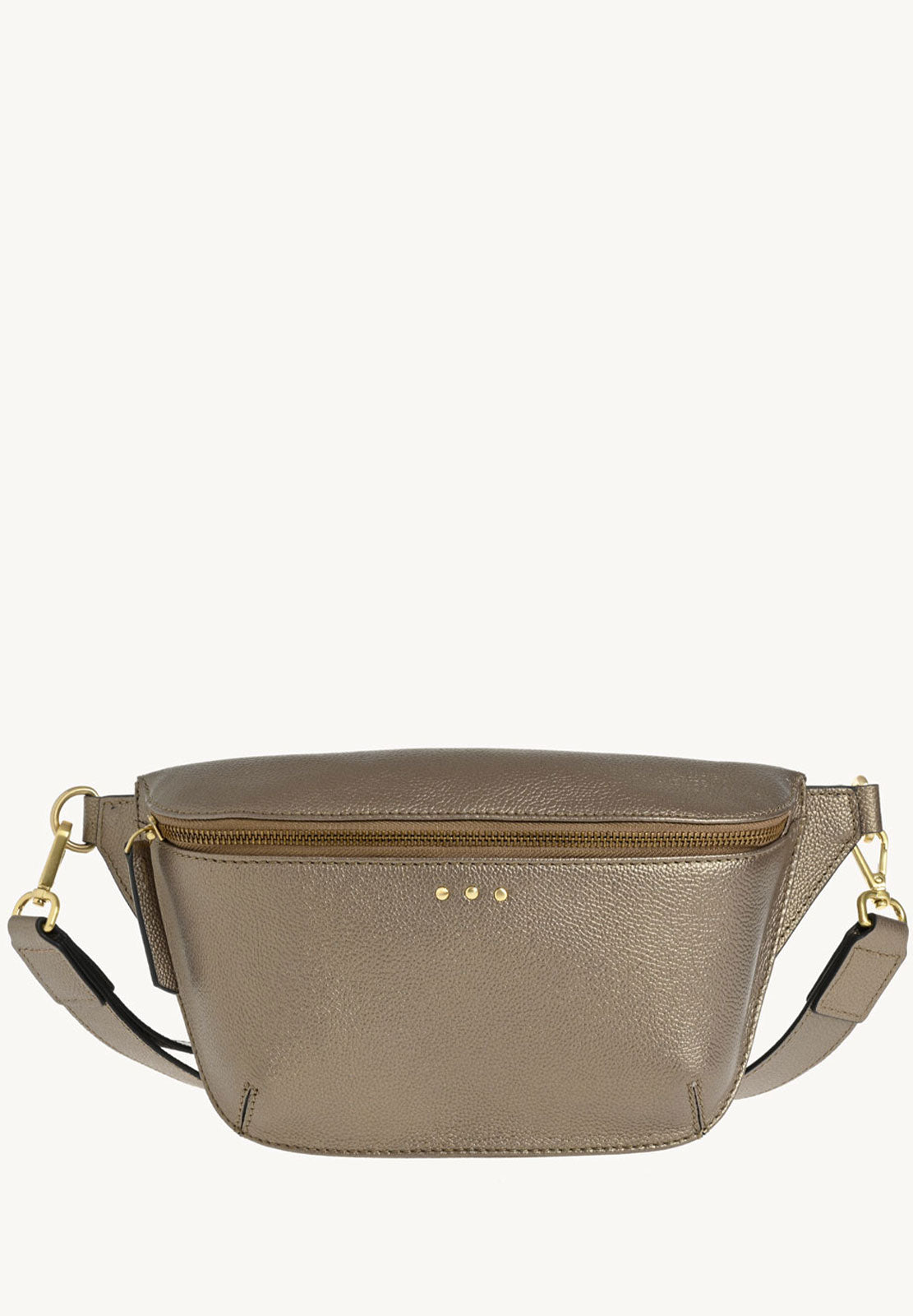 GAYA - Sac banane en cuir grainé