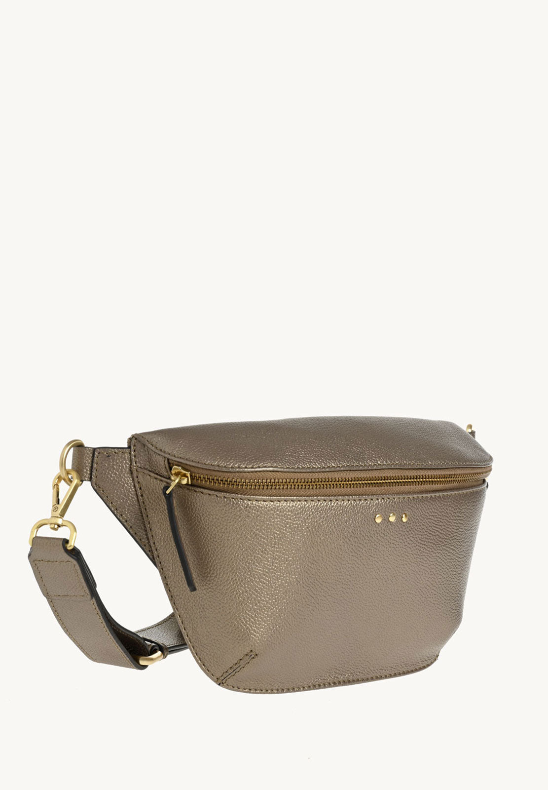 GAYA - Sac banane en cuir grainé