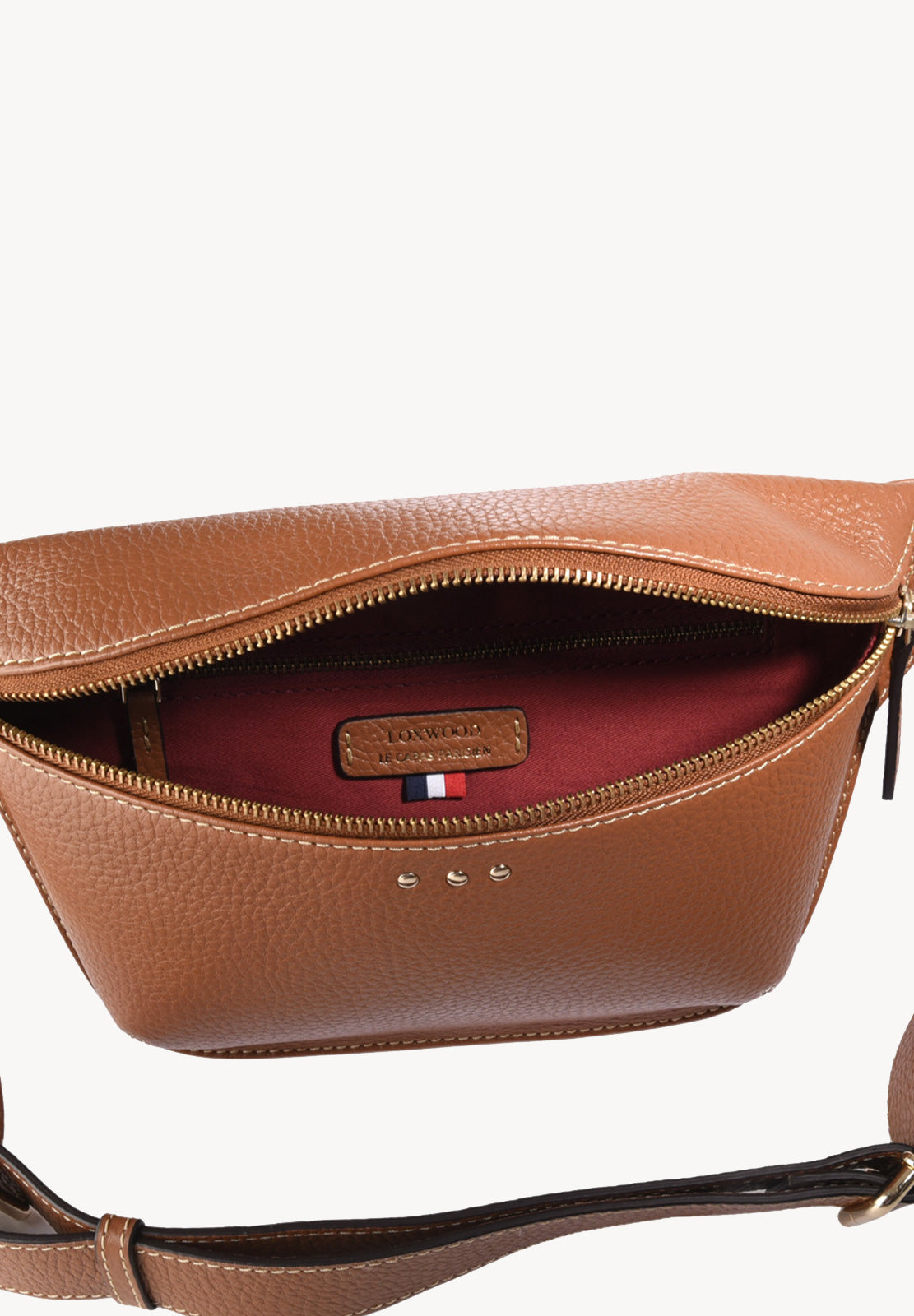 GAYA - Sac banane en cuir grainé