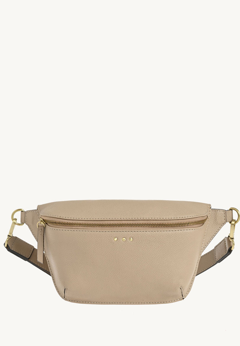 GAYA - Sac banane en cuir grainé