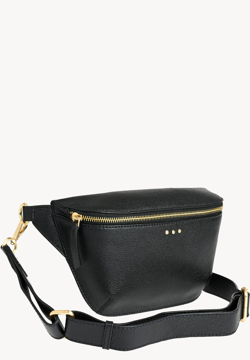 GAYA - Sac banane en cuir grainé