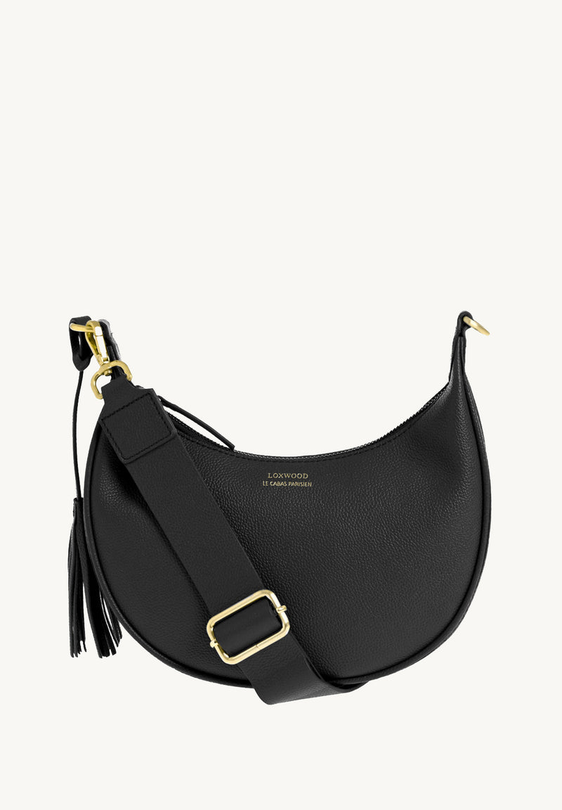 ALBANE - Sac demi lune en cuir grainé