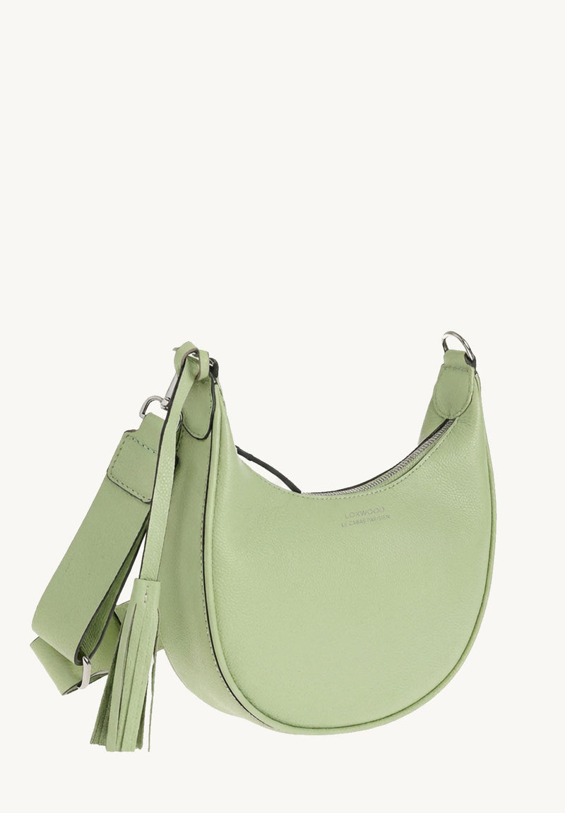 ALBANE - Sac demi lune en cuir grainé
