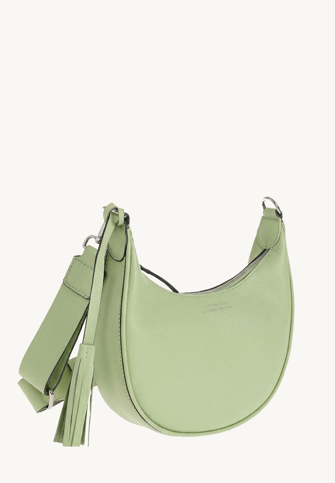 ALBANE - Sac demi lune en cuir grainé