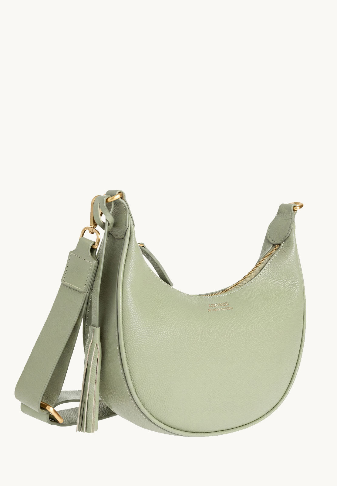ALBANE - Sac demi lune en cuir grainé