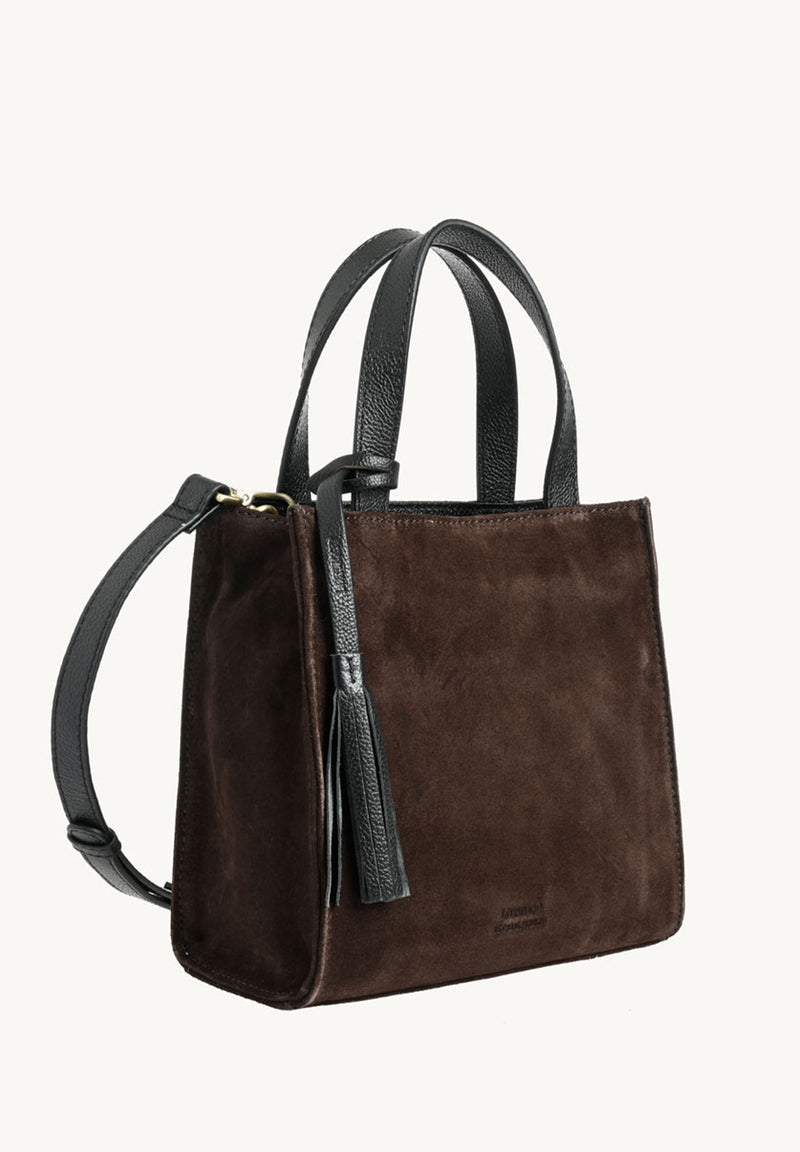 SIMONE - Cabas en cuir velours