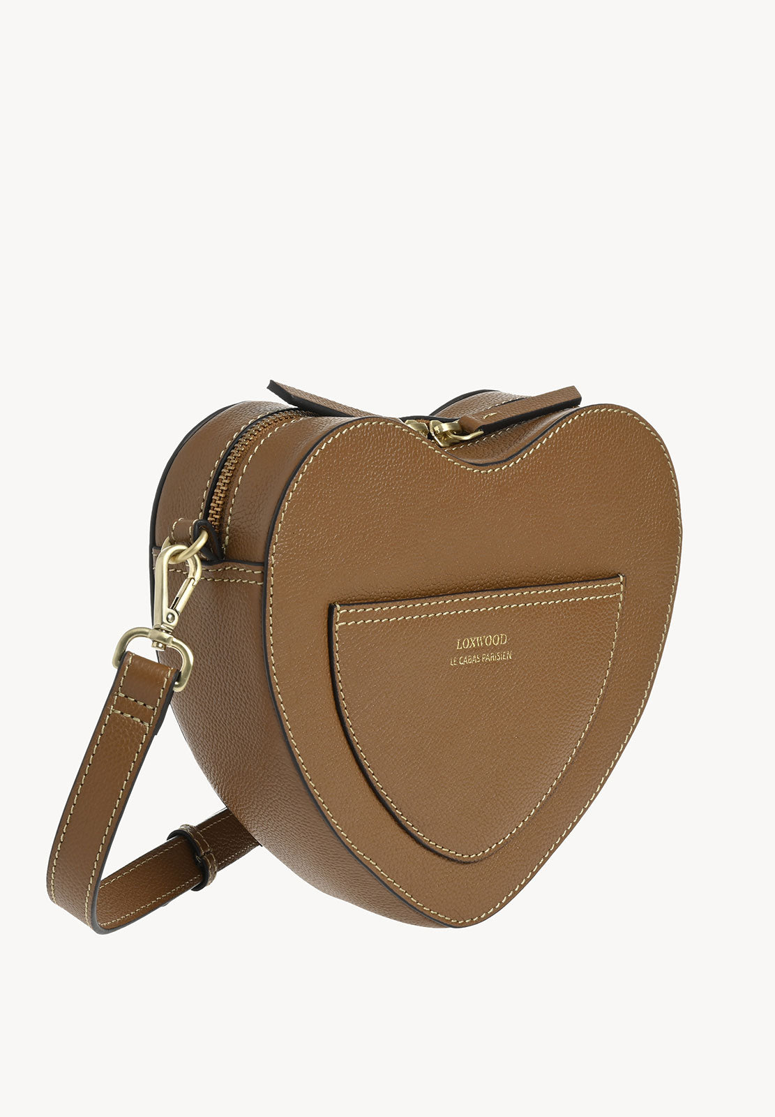 VALENTINE - Heart-shaped shoulder bag in grained leather