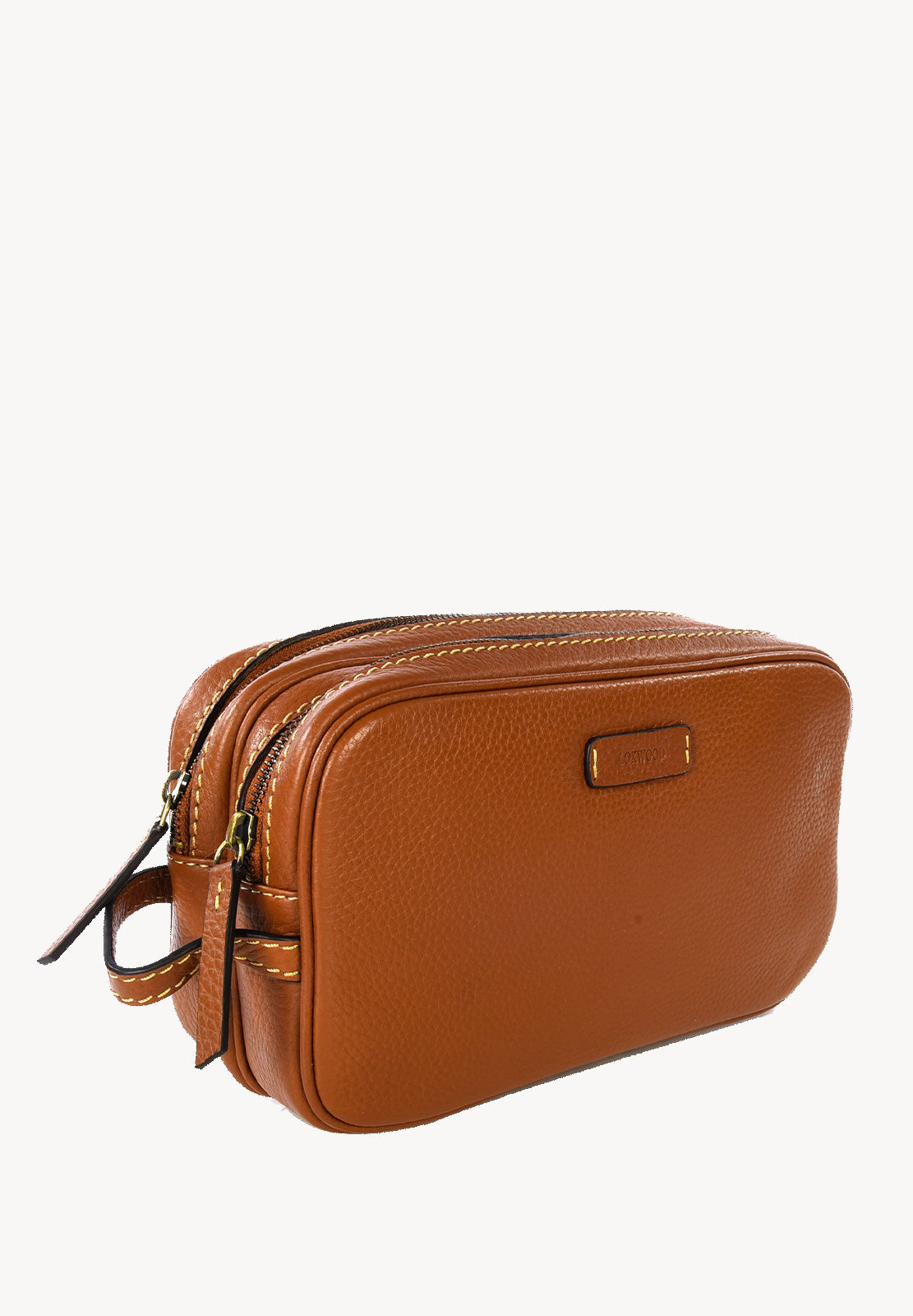 Trousse de toilette Double-zip - Cuir grainé