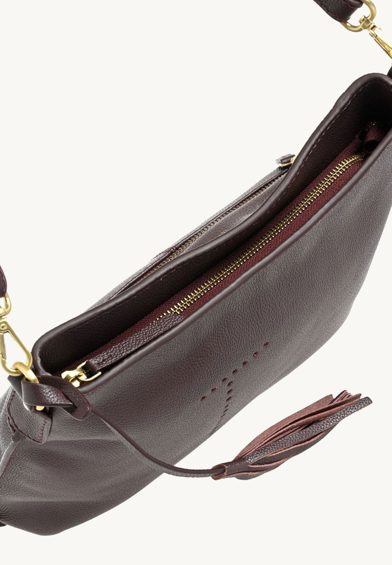 CELIA L - Sac besace en cuir grainé