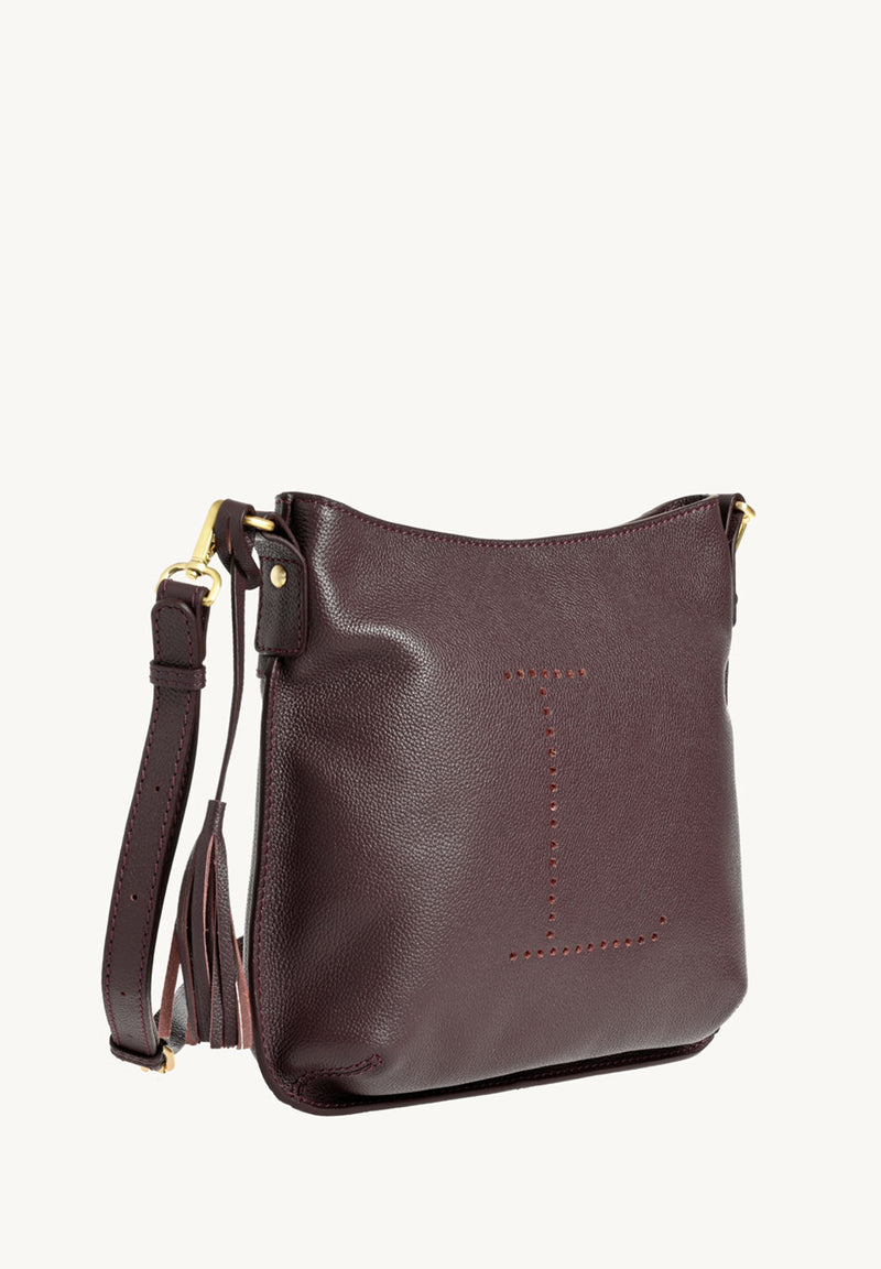 CELIA L - Sac besace en cuir grainé