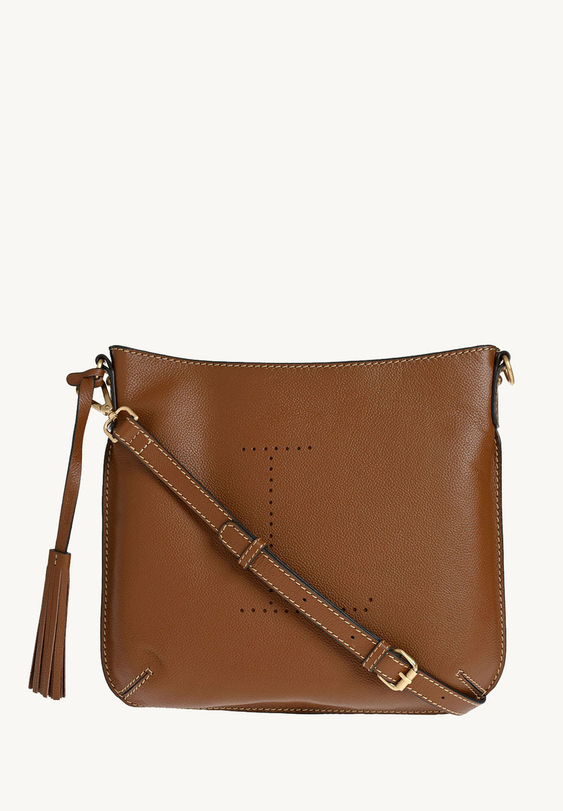 CELIA L - Sac besace en cuir grainé