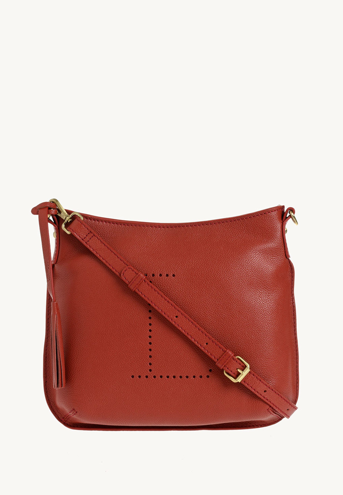 CELIA L - Grained leather messenger bag