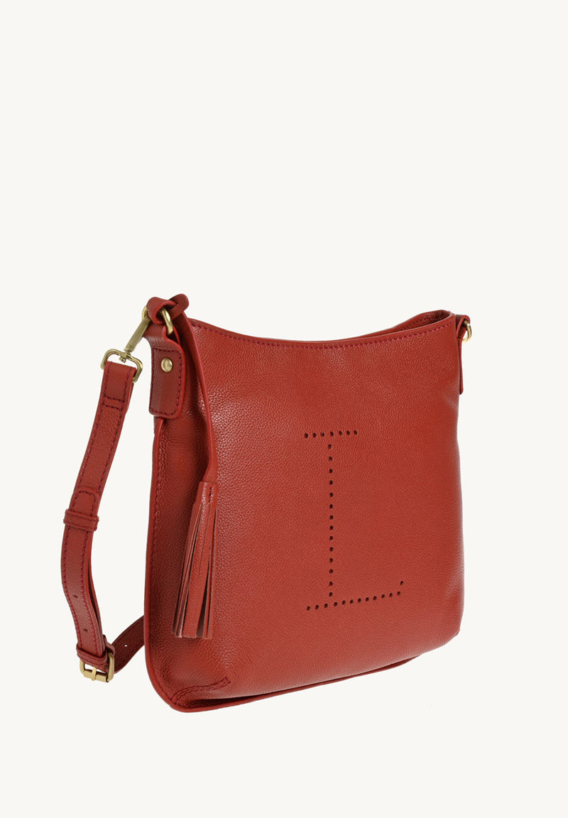 CELIA L - Grained leather messenger bag