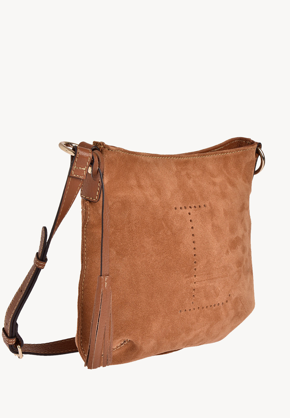 CELIA L - Sac besace en cuir velours