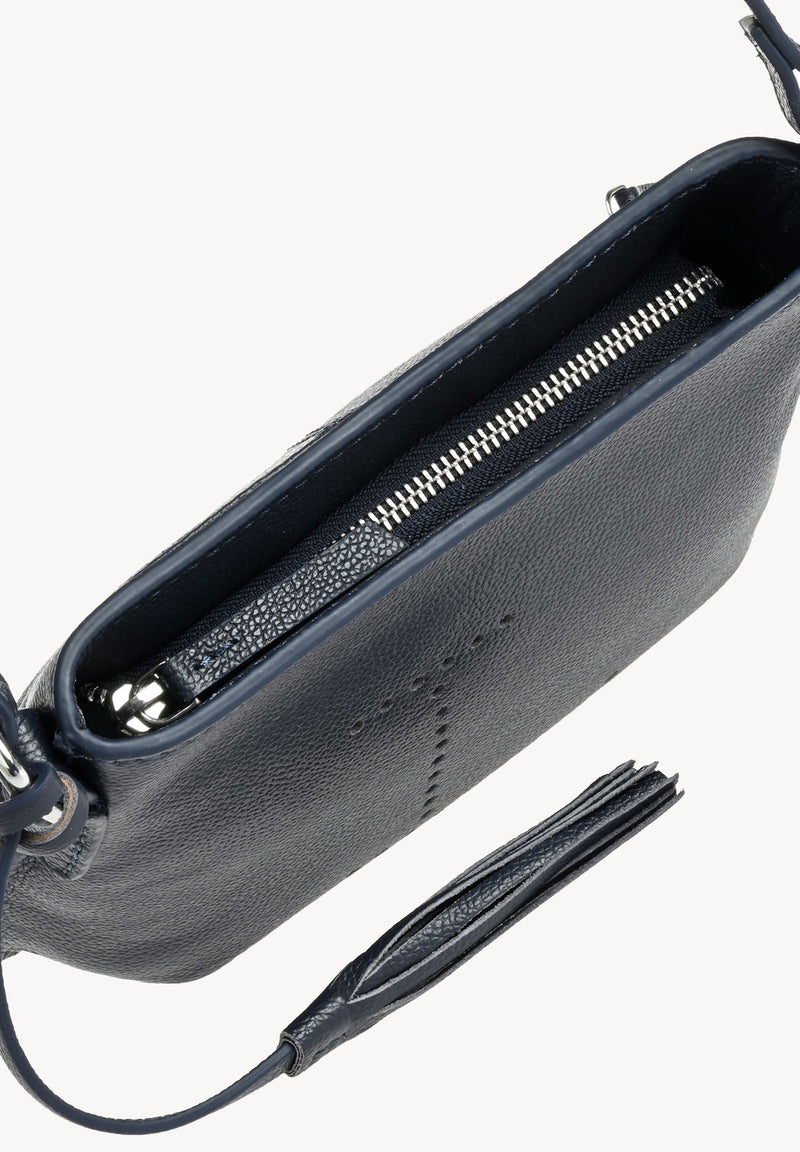 MINI CELIA - Small grained leather messenger bag