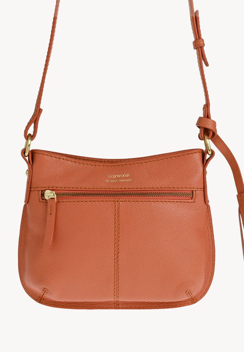 MINI CELIA - Small grained leather messenger bag
