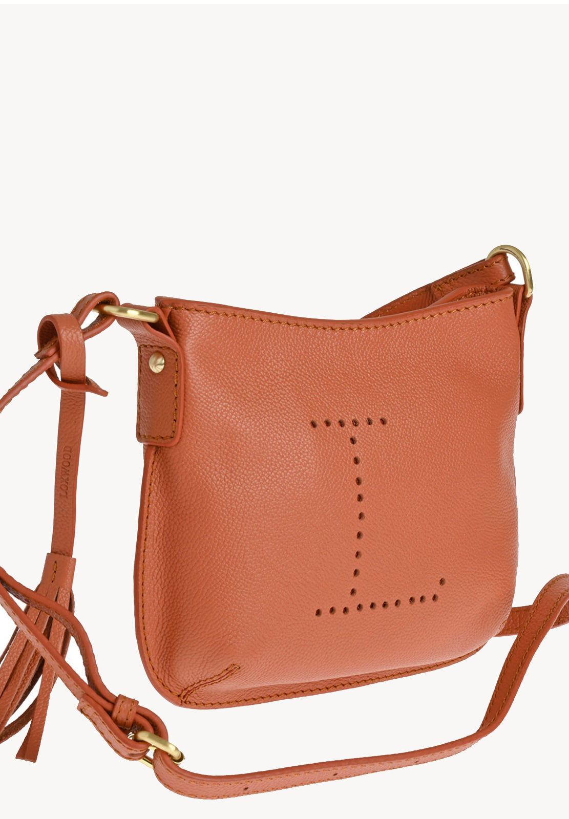 MINI CELIA - Small grained leather messenger bag