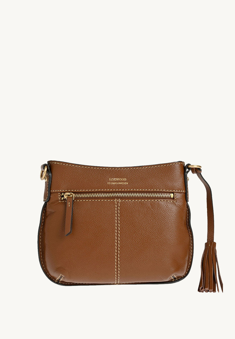 MINI CELIA - Small grained leather messenger bag