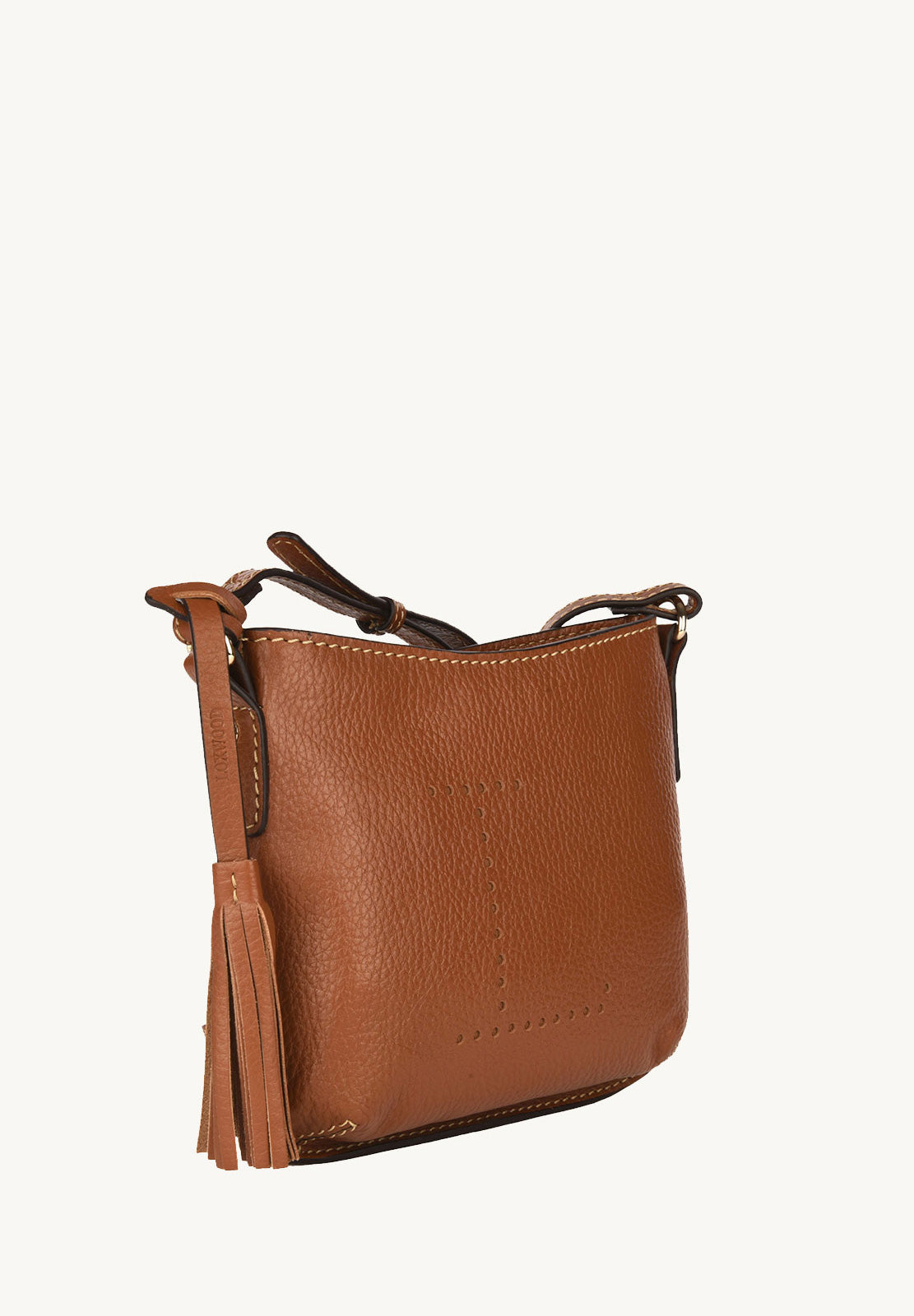 MINI CELIA - Small grained leather messenger bag