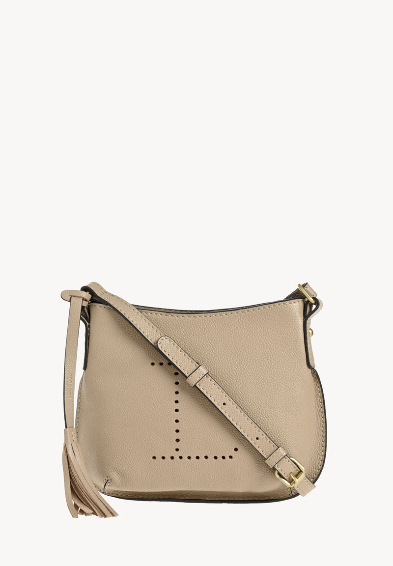 MINI CELIA - Small grained leather messenger bag