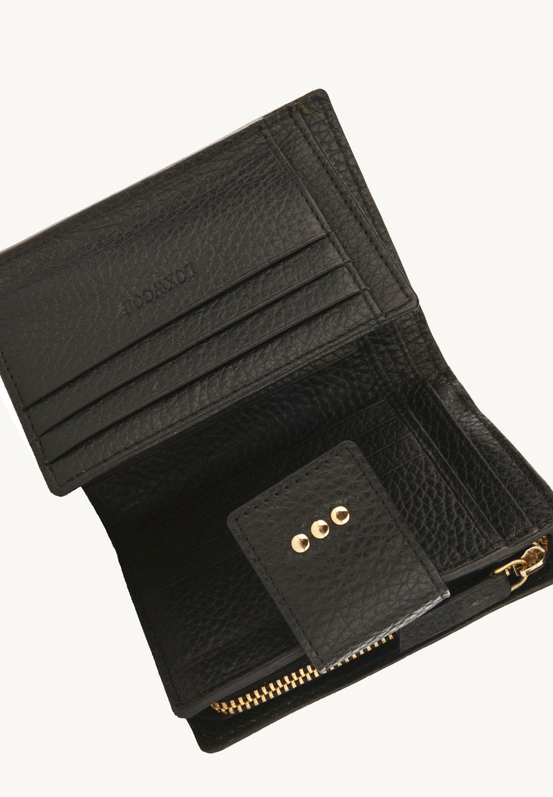 Small backpack wallet - Grained leather