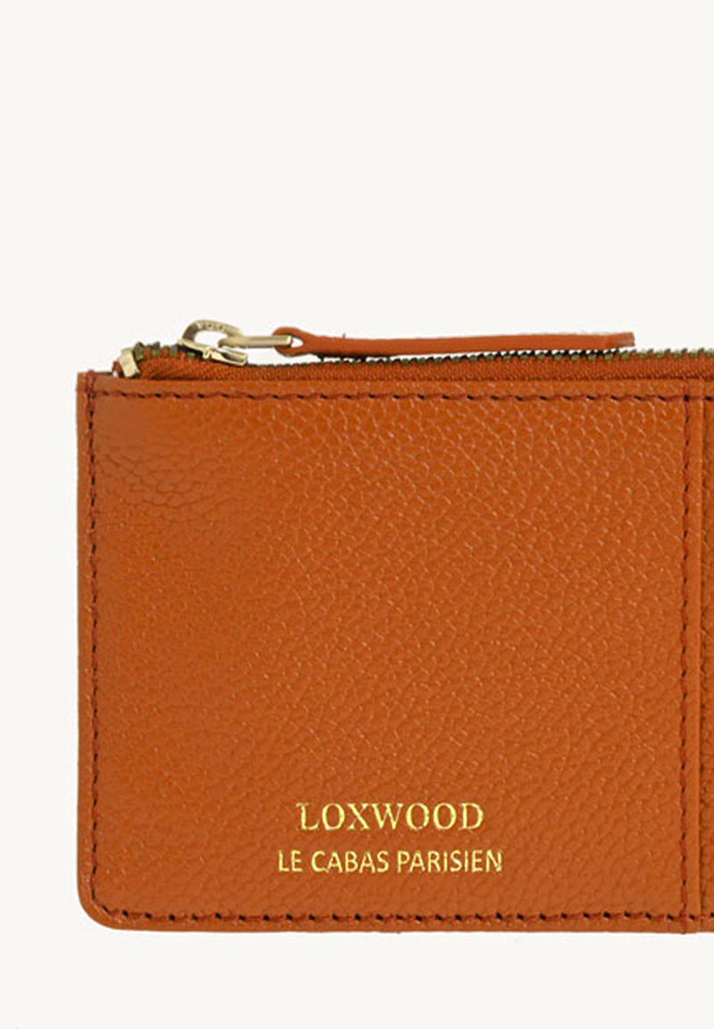 Noah-Orange Leather Card Holder