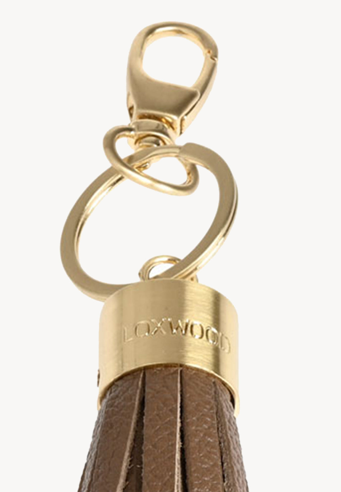 FORGET ME NOT - Grained leather pompom keyring