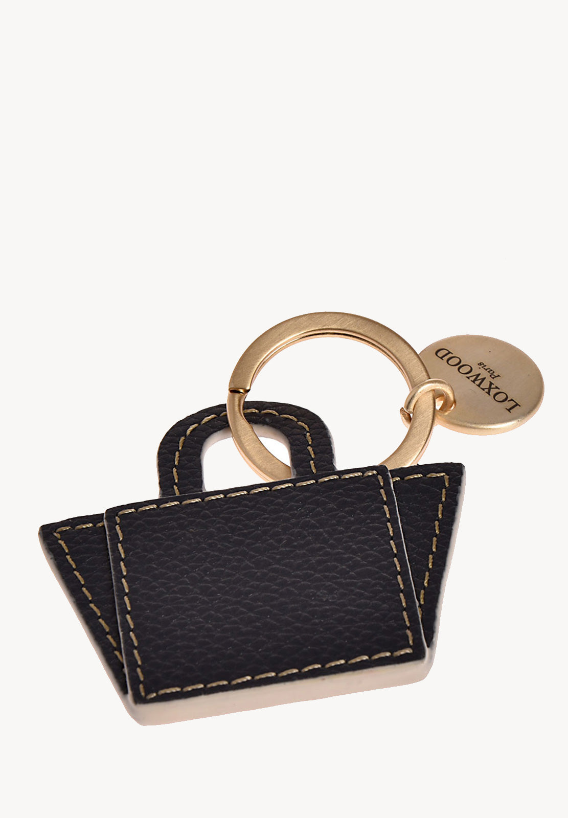 Porte-clés Cabas en Cuir grainé