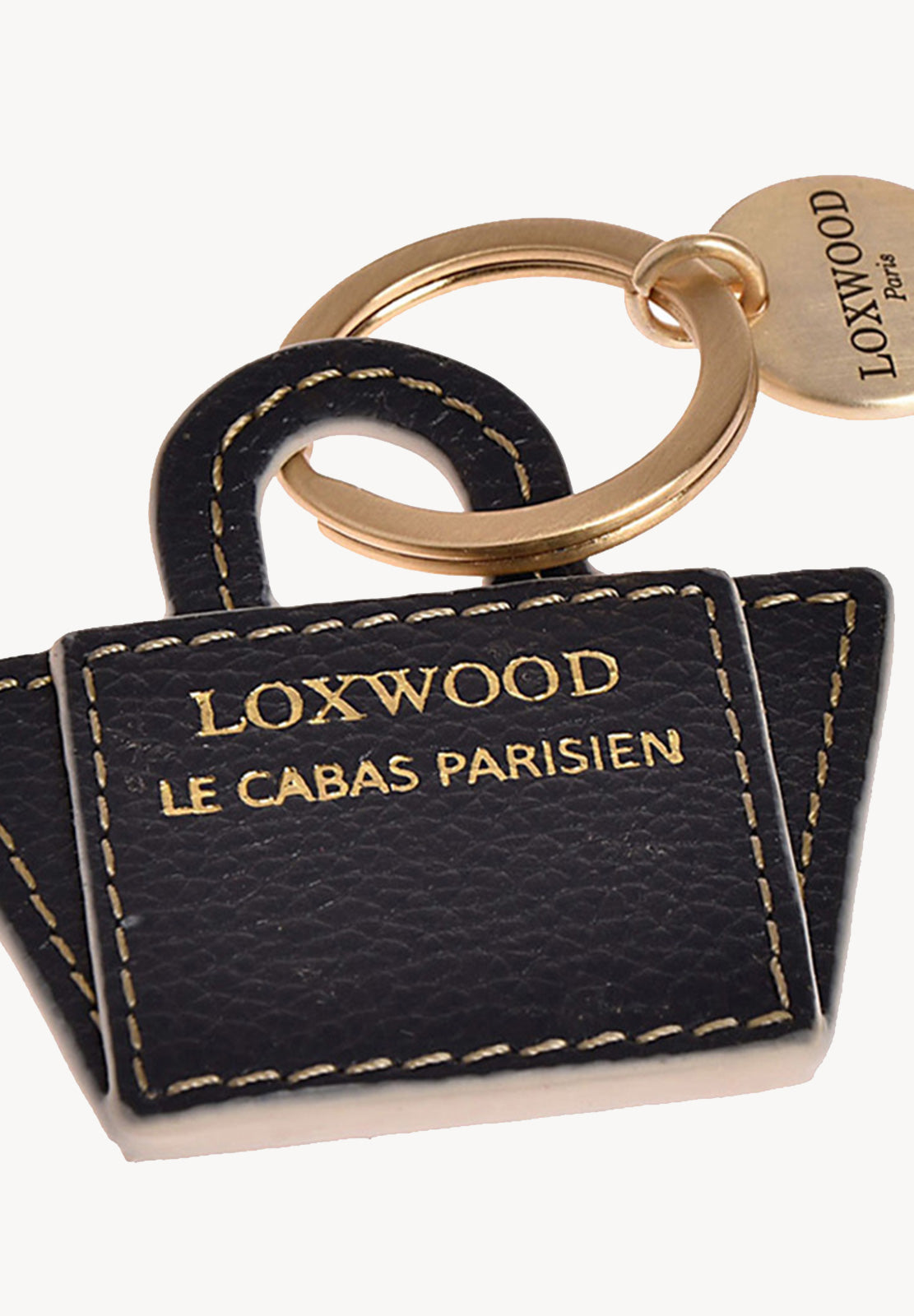 Porte-clés Cabas en Cuir grainé