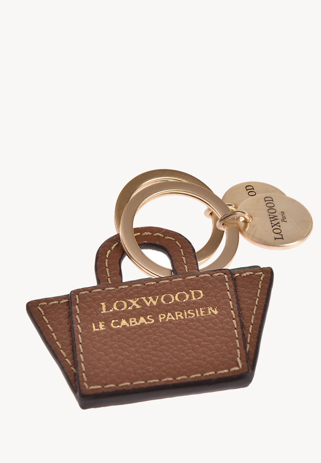 Porte-clés Cabas en Cuir grainé