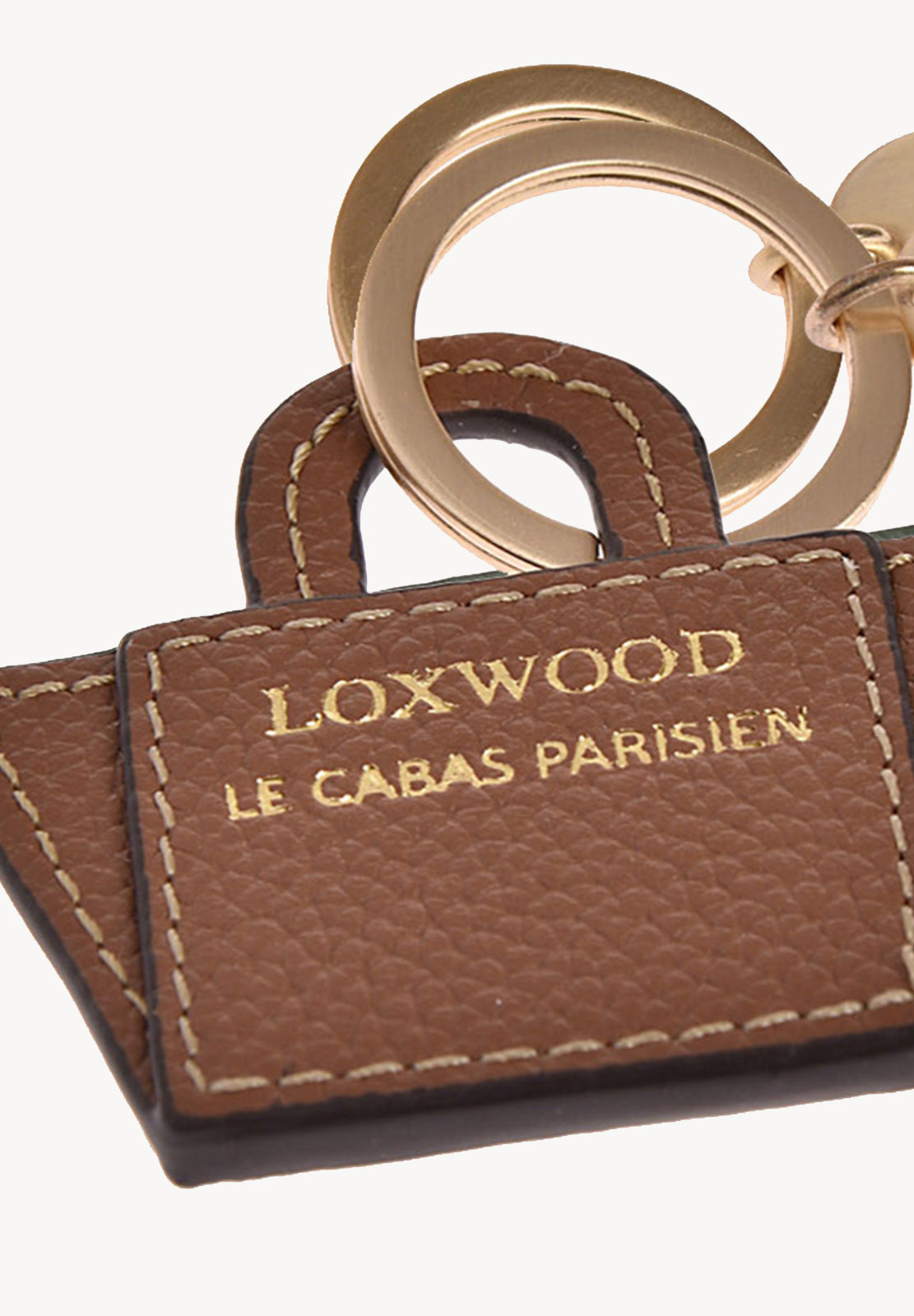 Porte-clés Cabas en Cuir grainé