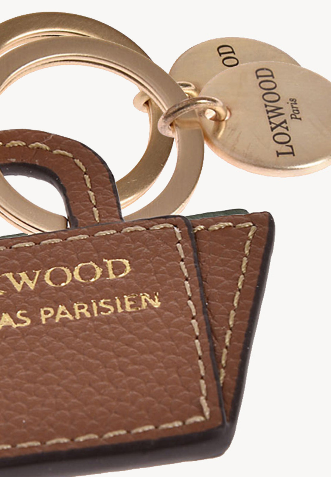 Porte-clés Cabas en Cuir grainé