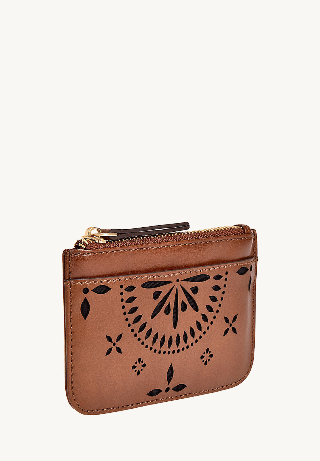 Z0é-porte Monnaie Cuir Perf Tan