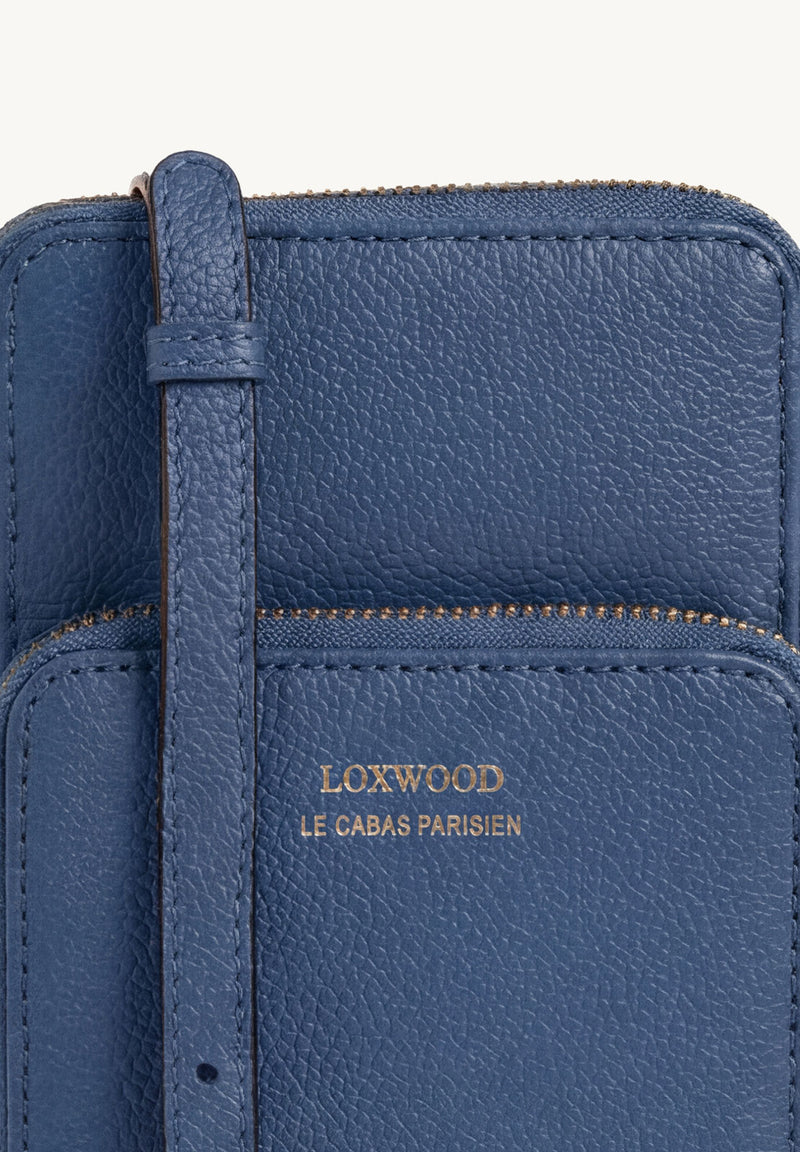 Jill- Phone Pouch- Blue Jean Leather