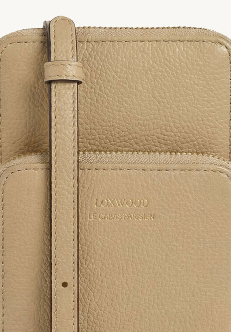 JILL - Grained leather phone pouch
