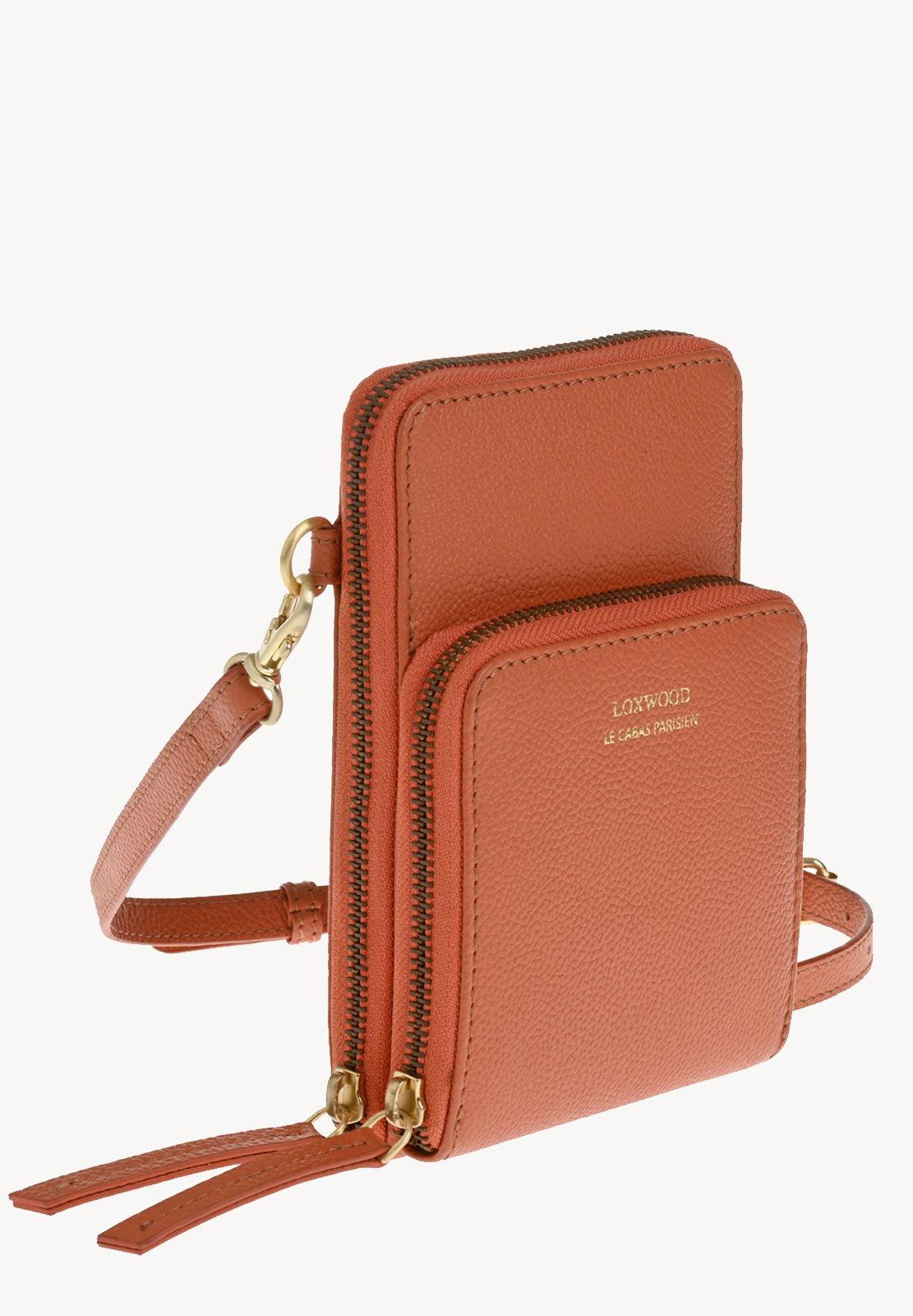 JILL - Grained leather phone pouch