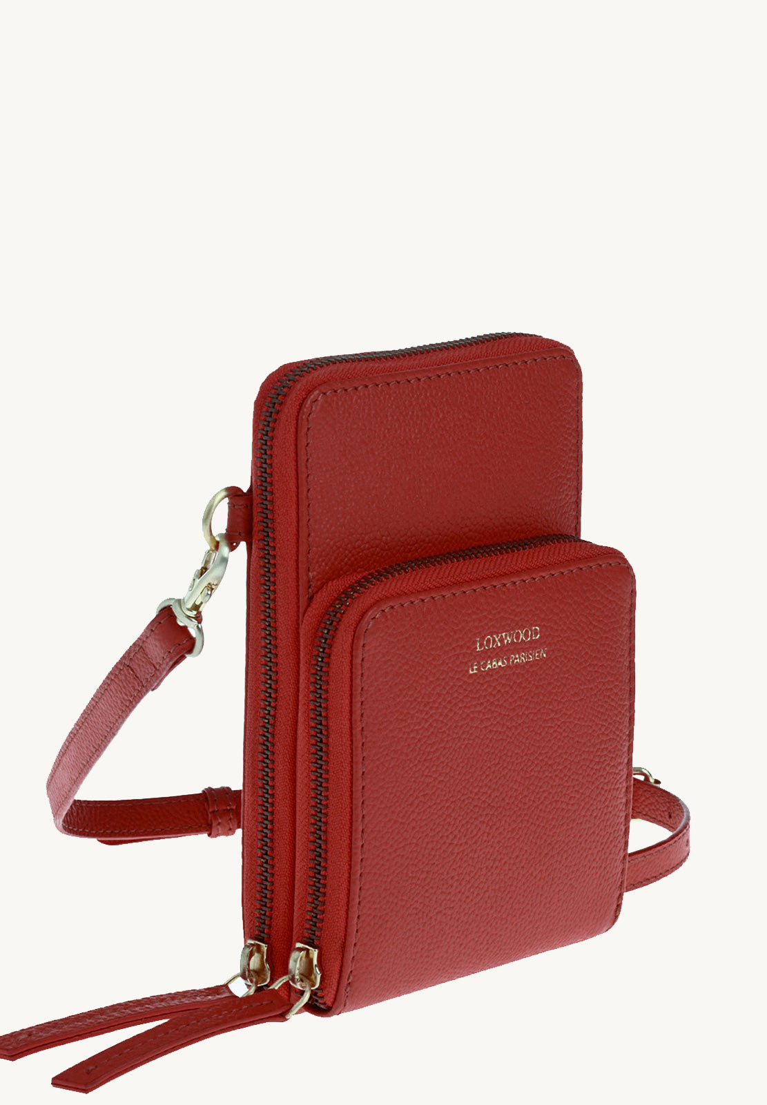 JILL - Grained leather phone pouch