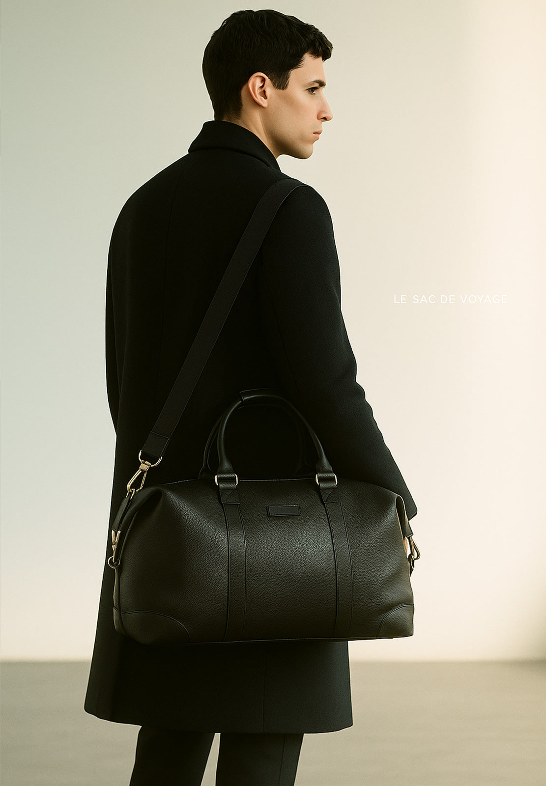 DEAUVILLE - Grained leather travel bag