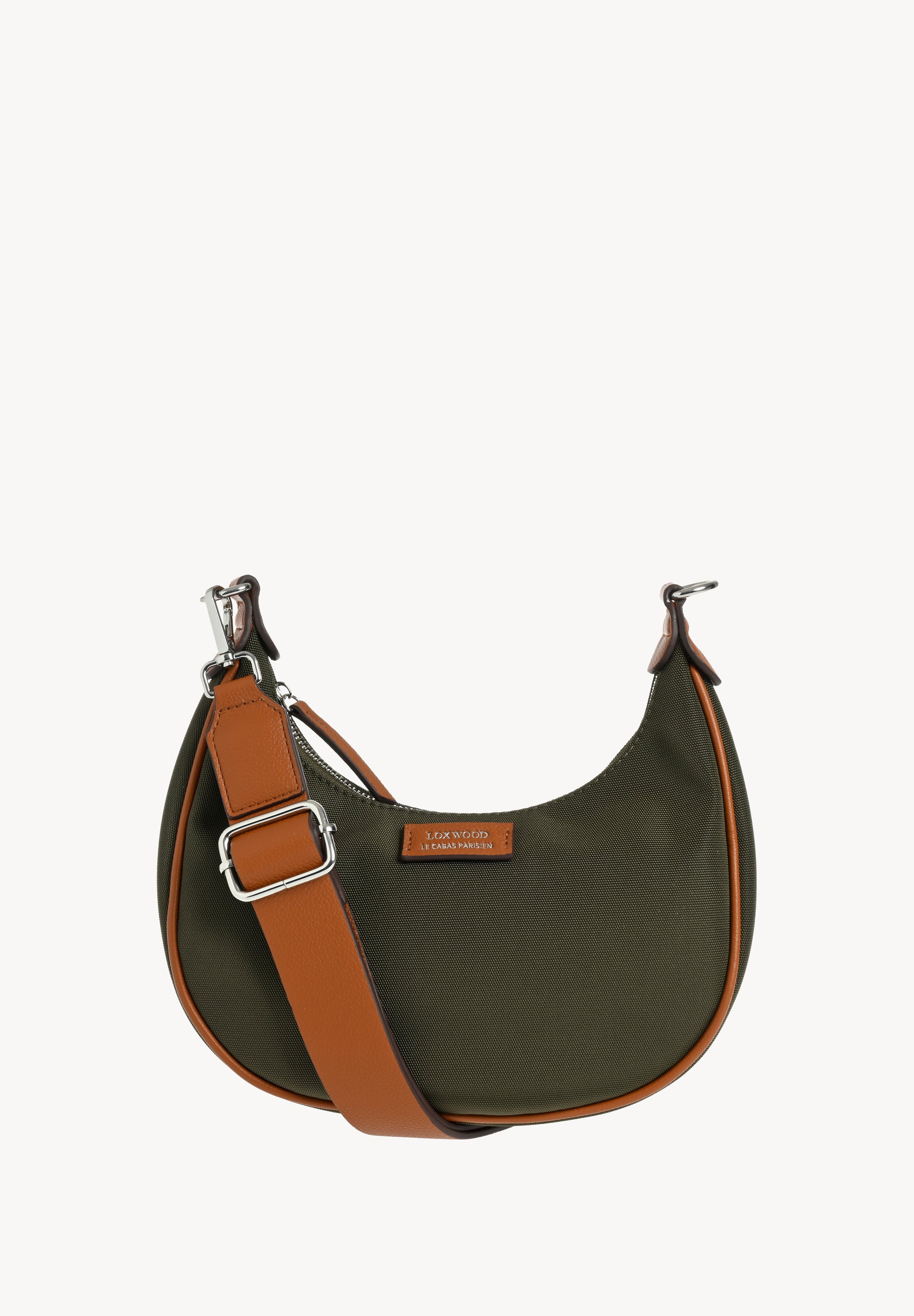 ALBANE - Sac demi lune en nylon couleur kaki