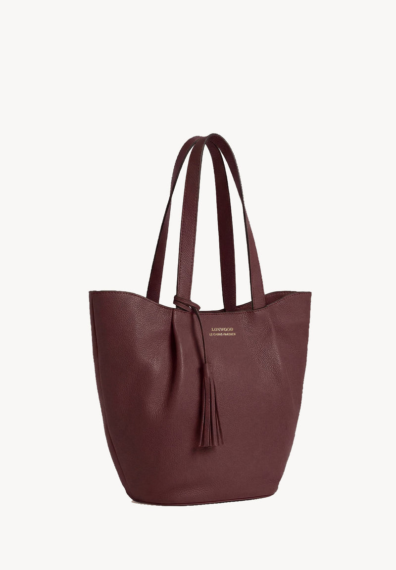 ALMA - Sac zippé porté épaule couleur bordeaux