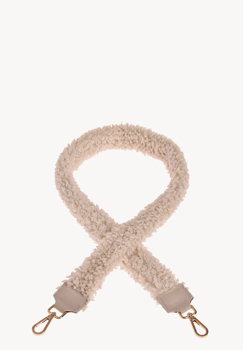 Bandoulière en fausse fourrure - Textile et cuir
