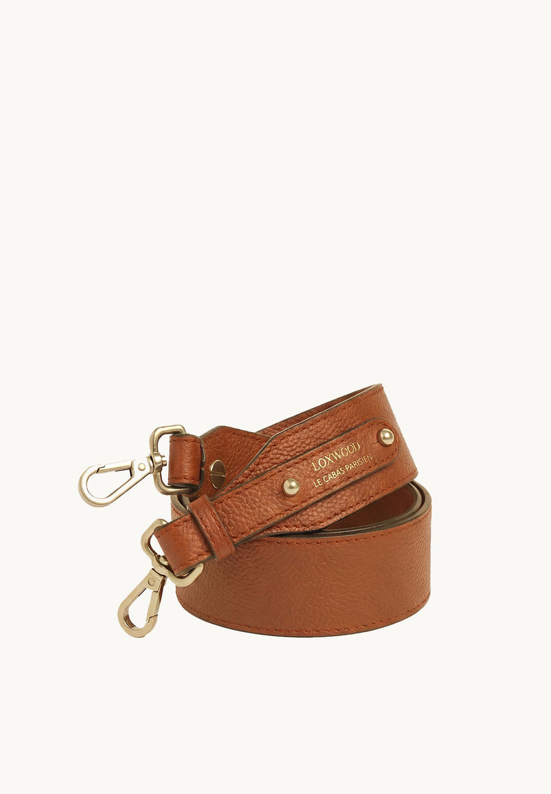 Bandoulière LOXWOOD en cuir grainé