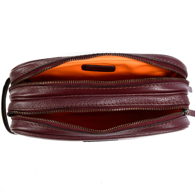 Trousse de toilette Double-zip - Cuir grainé