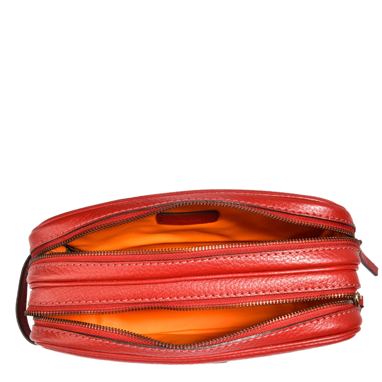 Trousse de toilette Double-zip - Cuir grainé