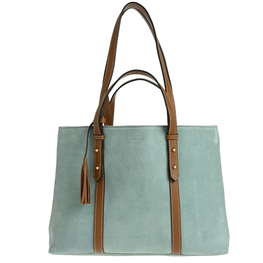 MILA - Large suede leather tote bag