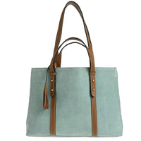 MILA - Large suede leather tote bag